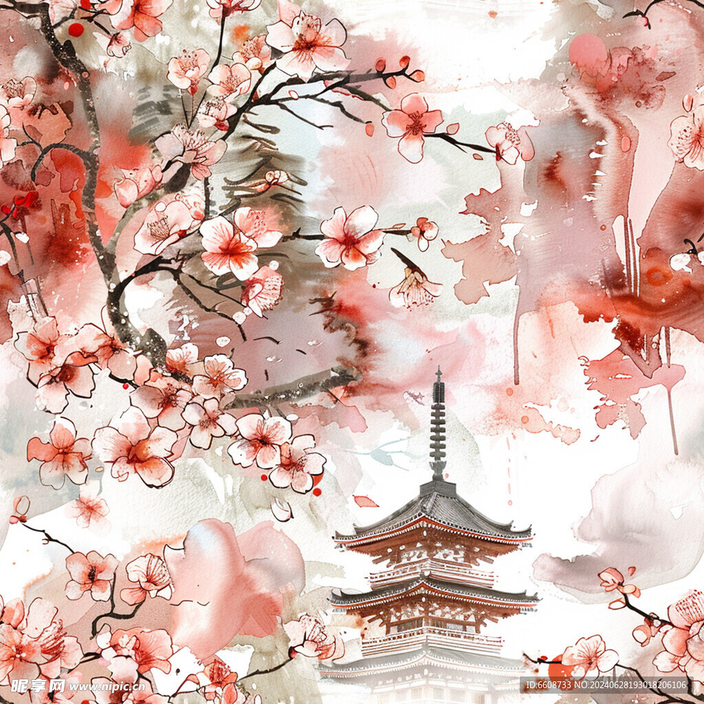 风景画日式风格背景