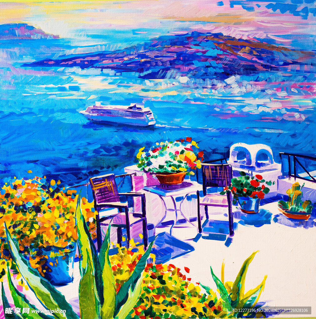 水彩油画           
