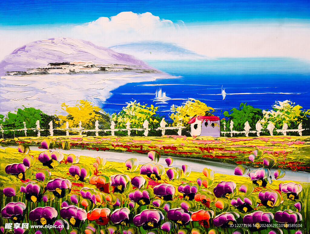 水彩油画           