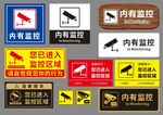 警示标识牌内有监控