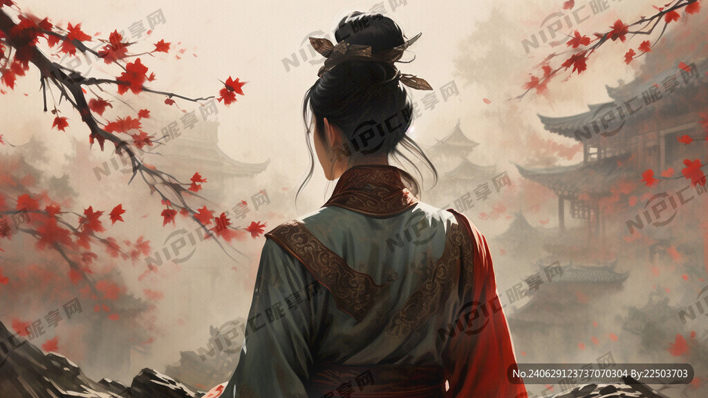 唐朝 女史 背影 一个人