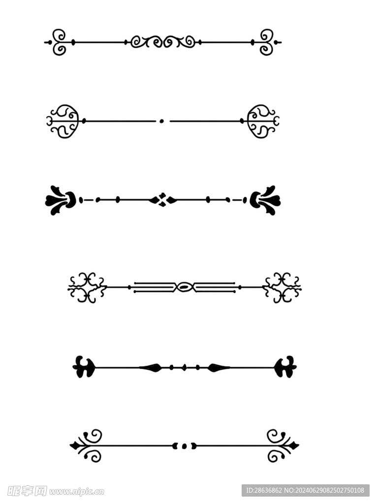 欧式边框花纹分割线