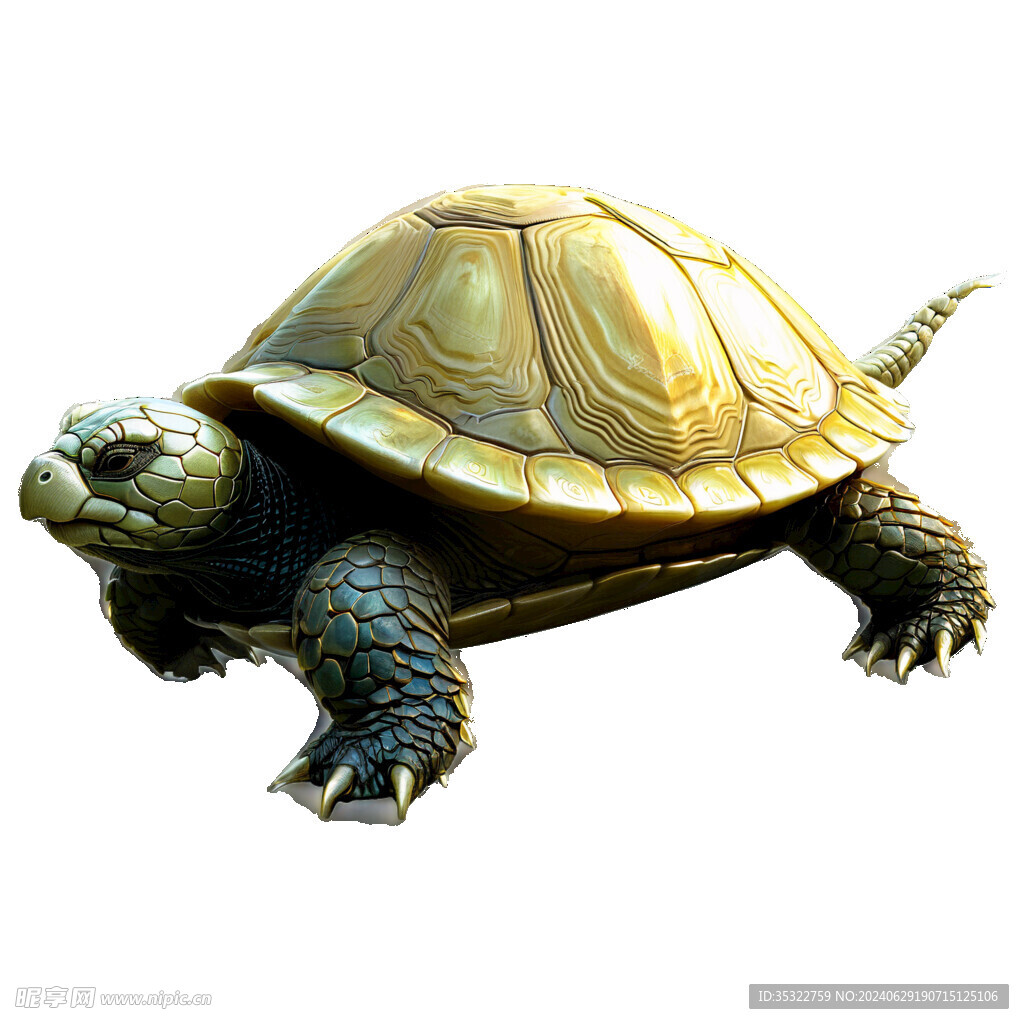 金色海龟神话龟透明背景