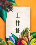 彩色工作证  