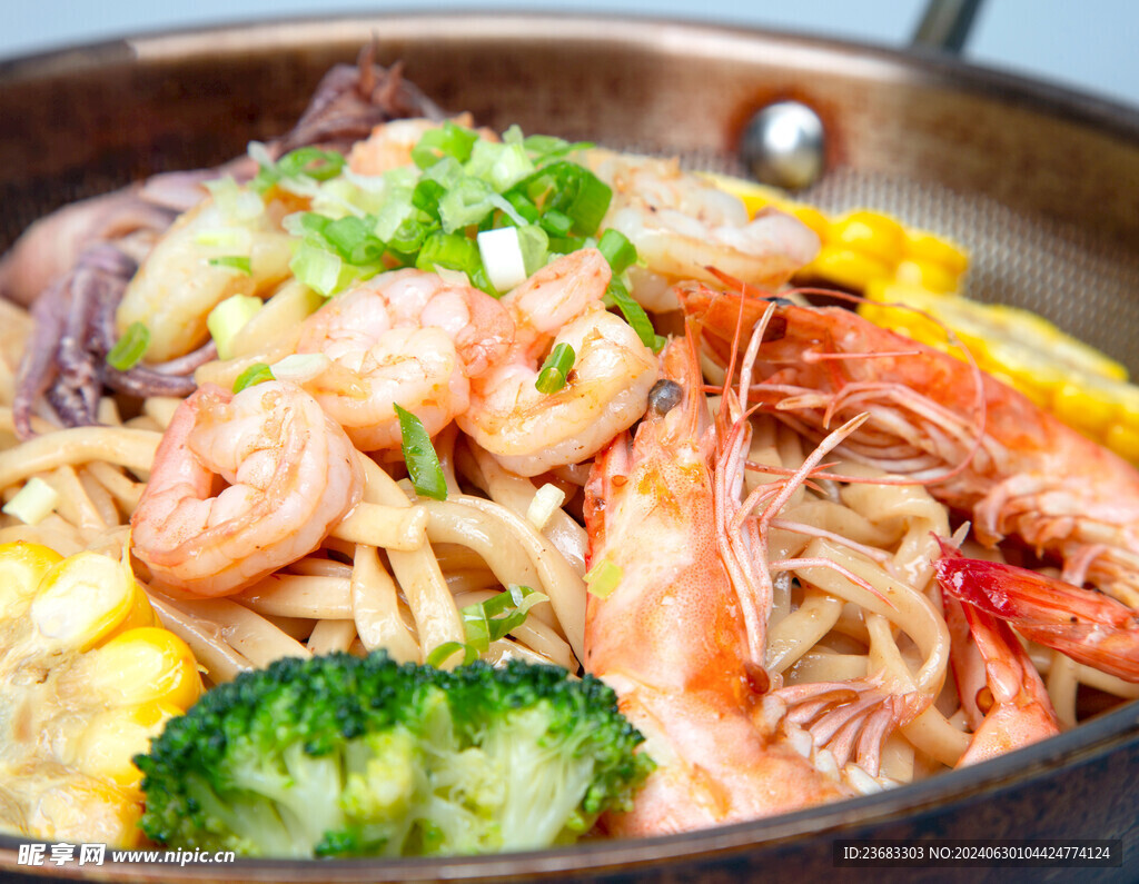 海鲜面美食图片