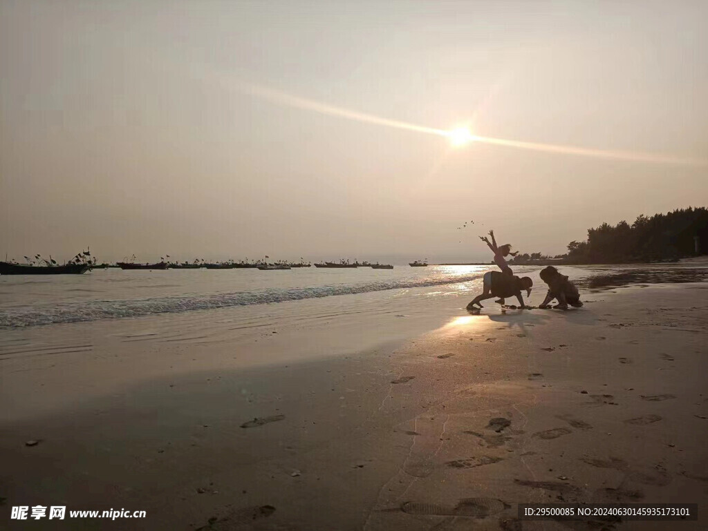 海边落日