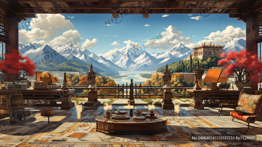 会客厅西藏风景