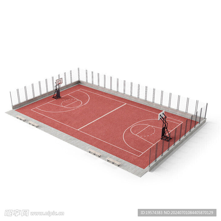 C4D模型 篮球场