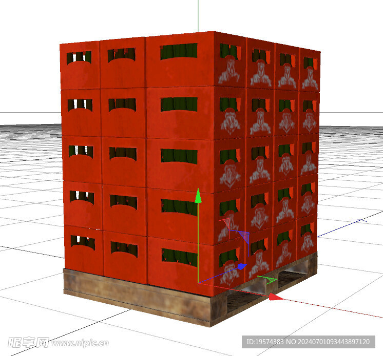 C4D模型 仓库货物