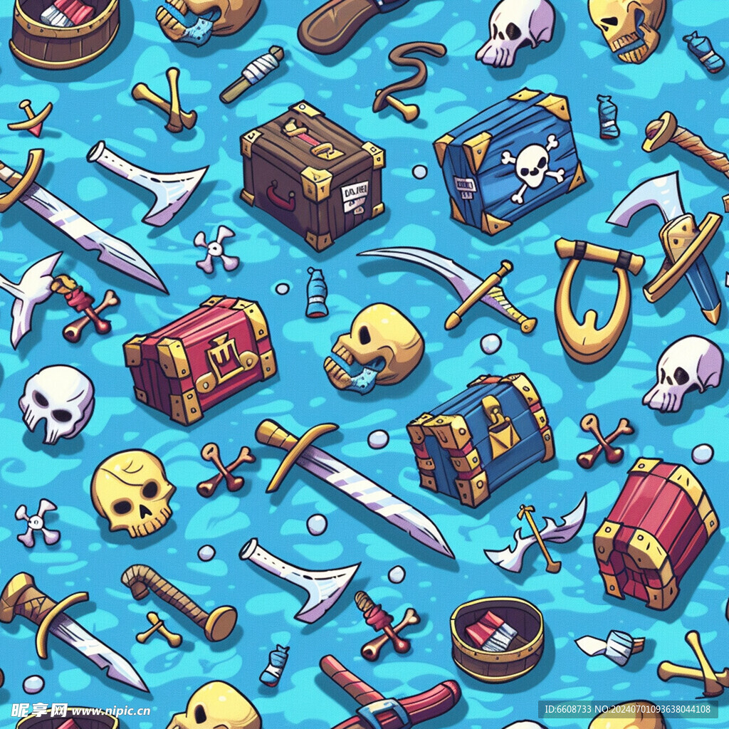海盗船背景图案