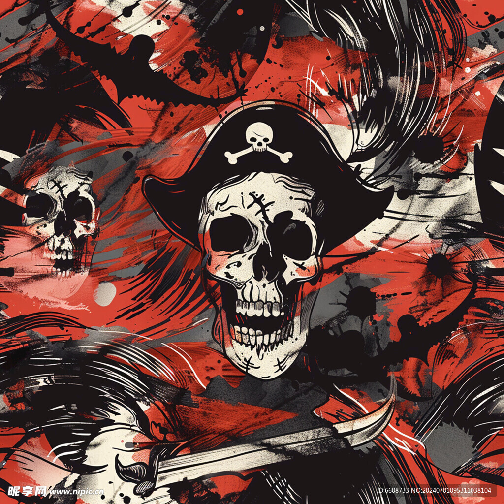 海盗图案骷髅图案背景