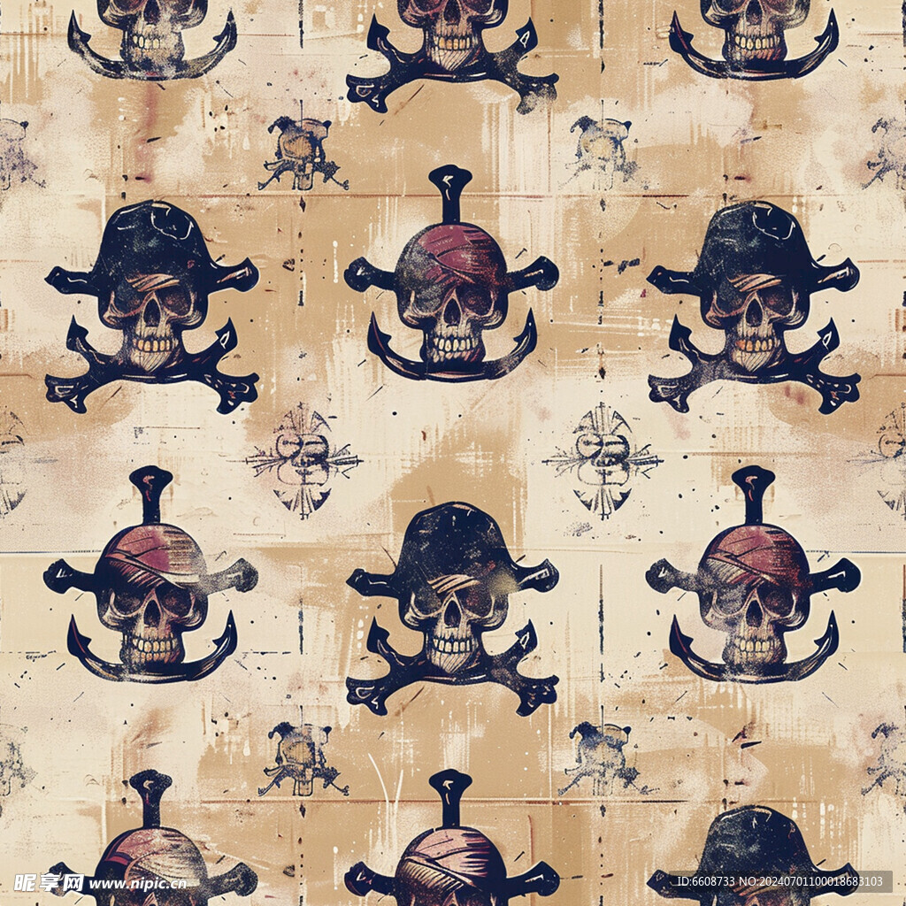海盗图案骷髅图案背景