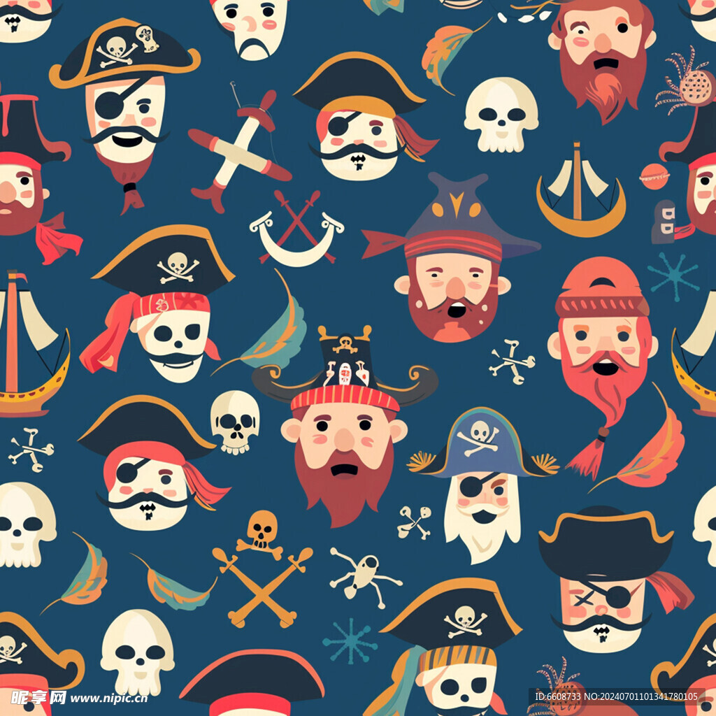海盗海盗船长背景图案