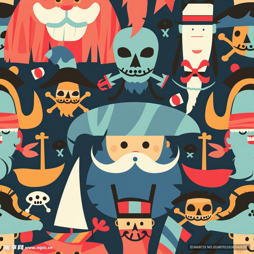 海盗海盗船长背景图案