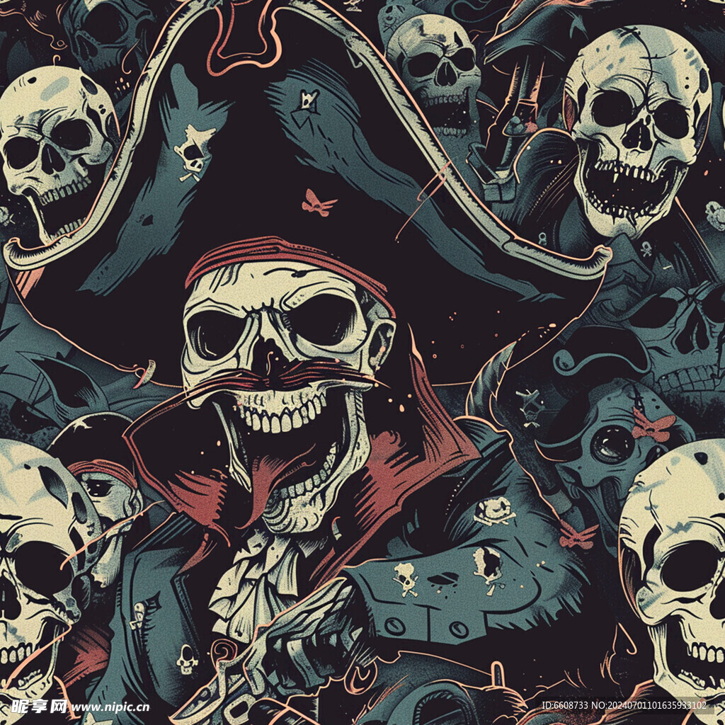 海盗图案骷髅图案背景