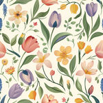 春天鲜花花朵背景素材