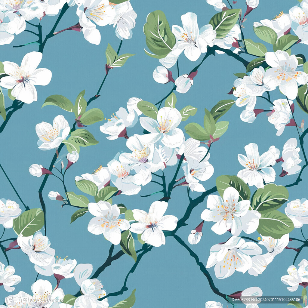 春天鲜花花朵背景素材