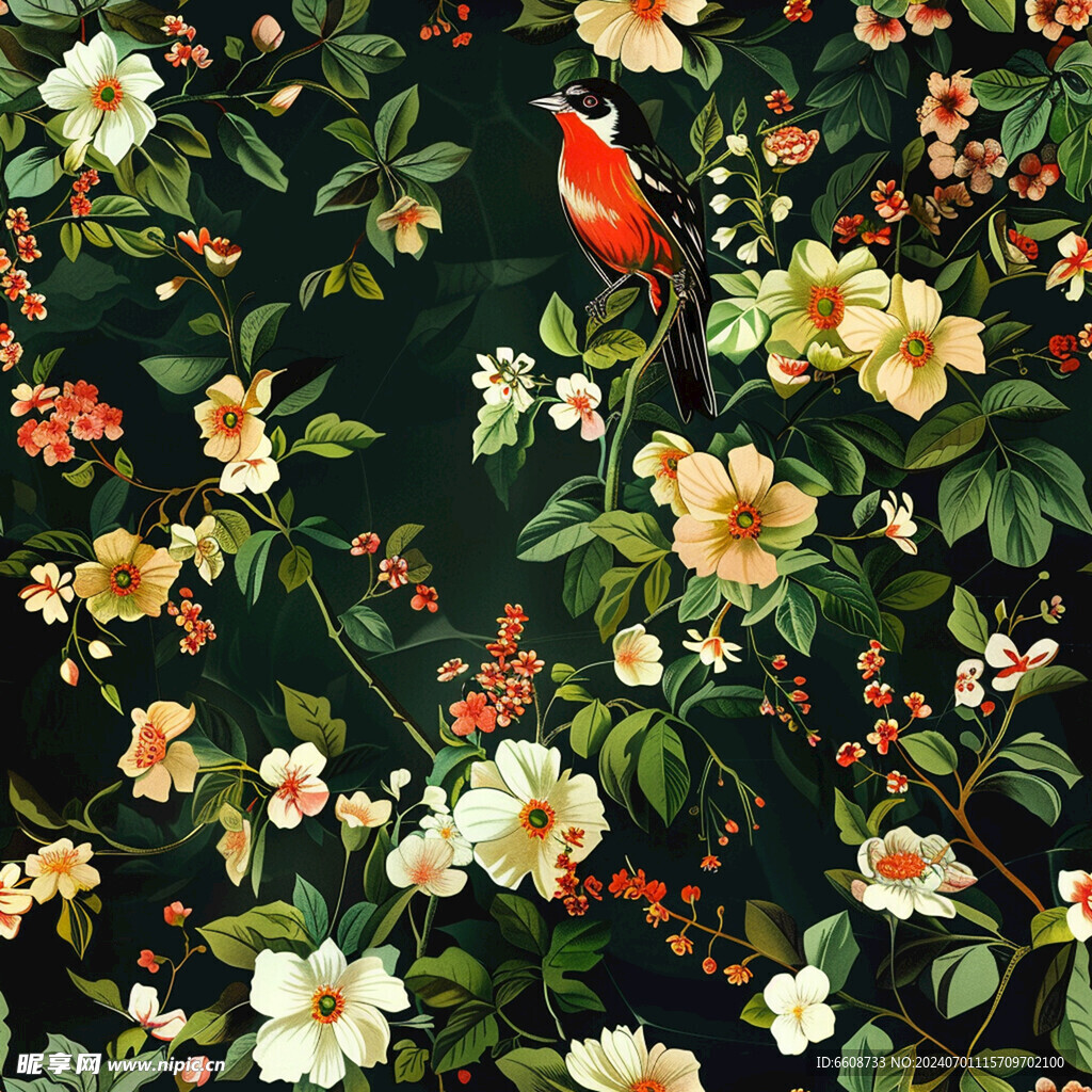 春天鲜花花朵背景素材