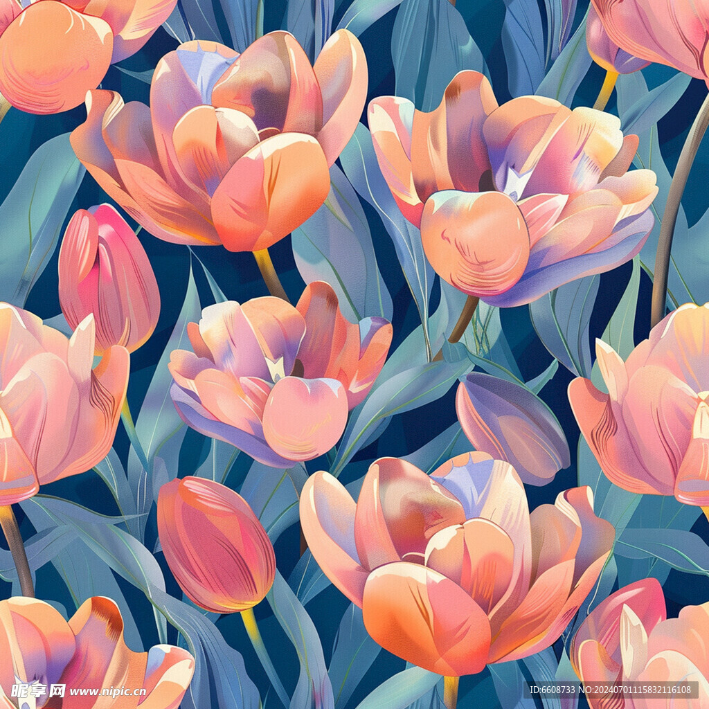 春天鲜花花朵背景素材