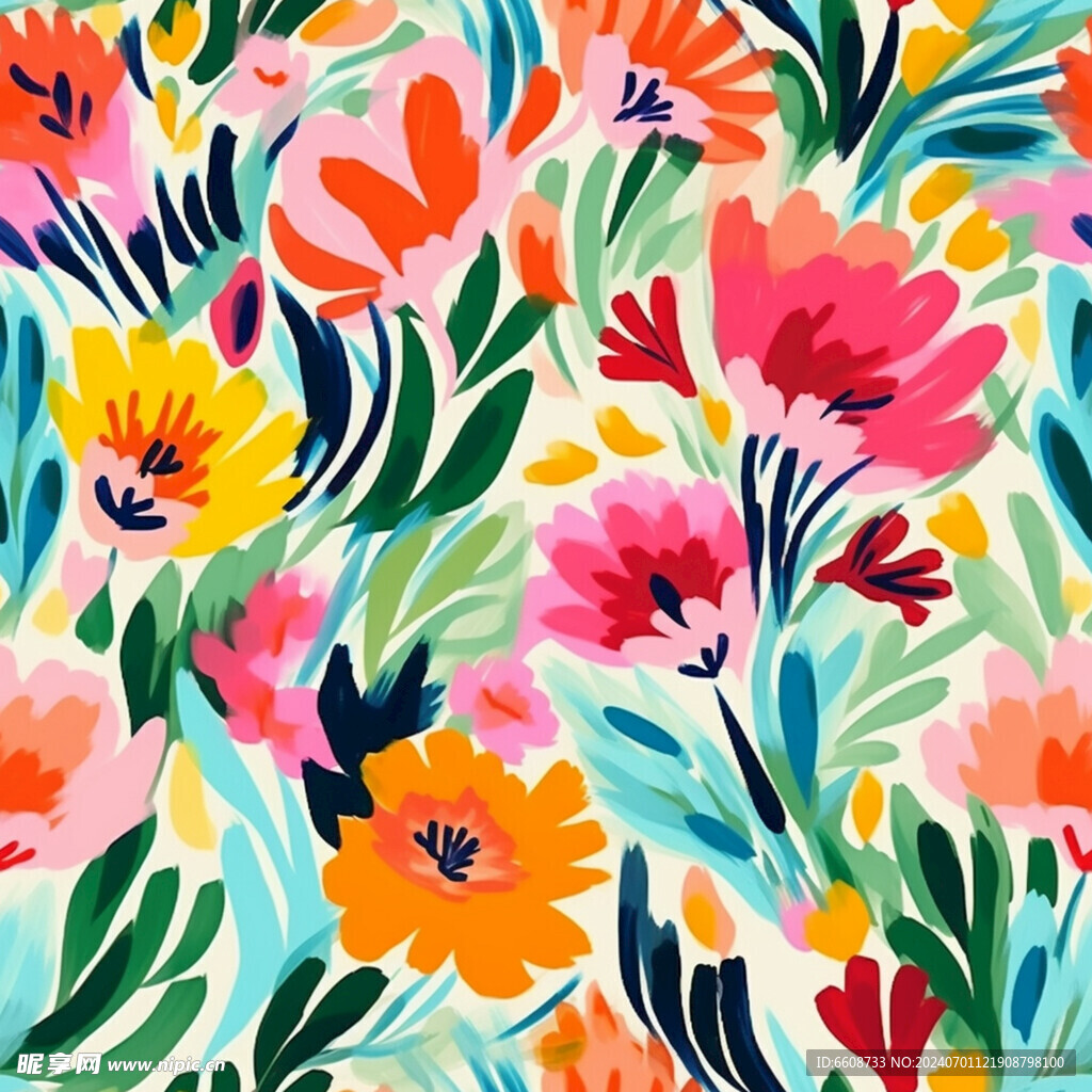 花朵鲜花水彩画