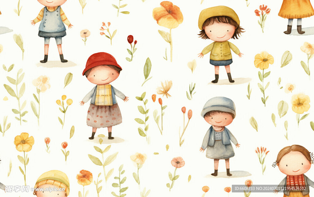 儿童水墨画背景水彩画