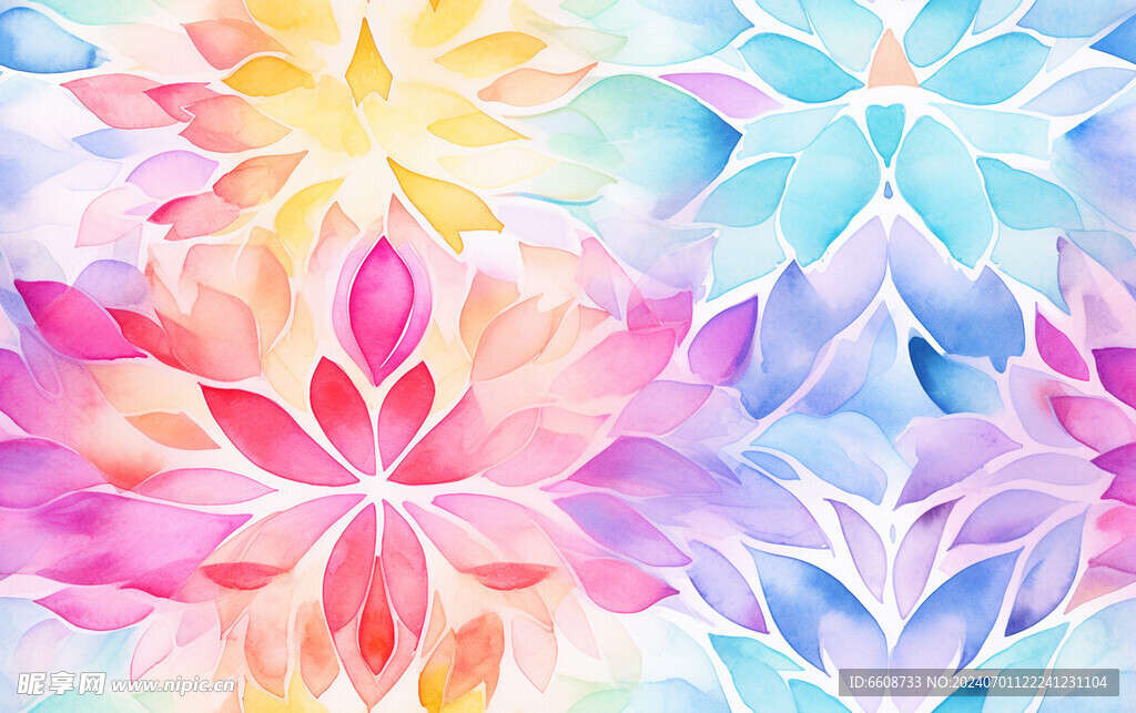 花朵鲜花水彩画