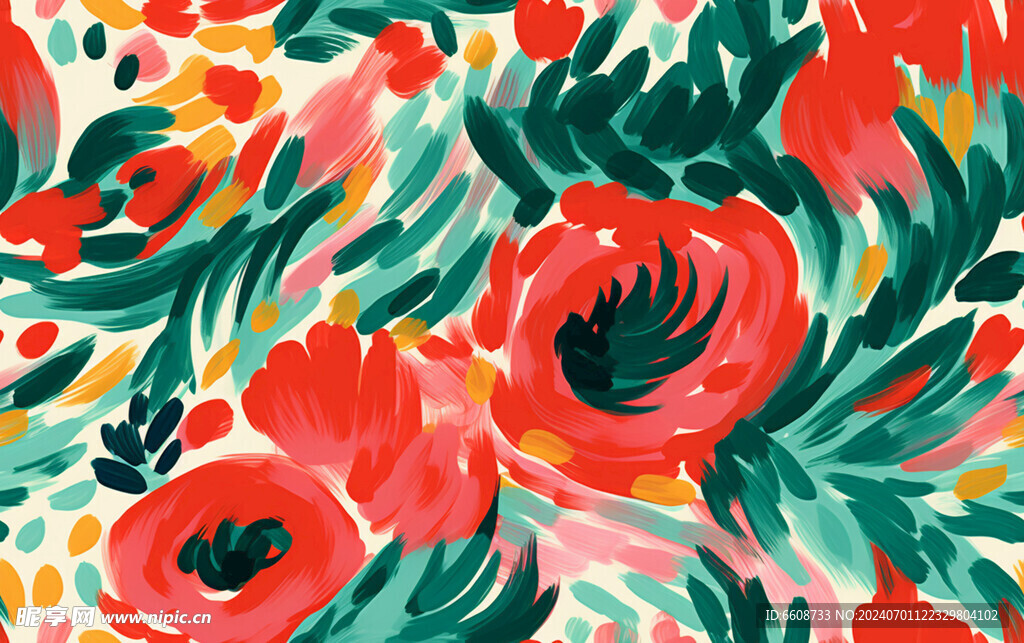 花朵鲜花水彩画