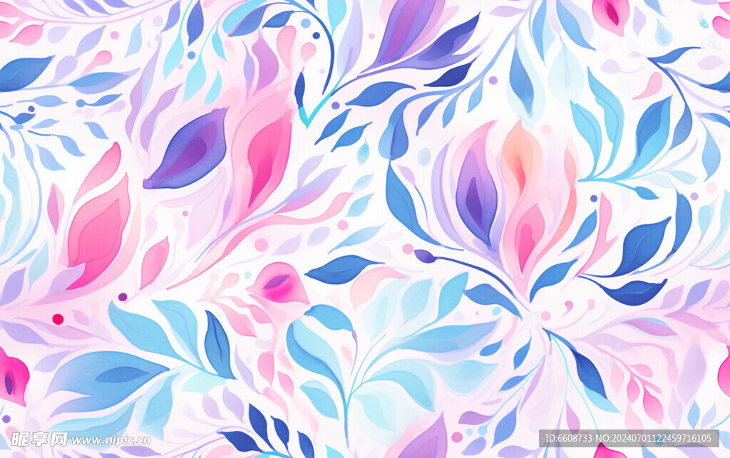 花朵鲜花水彩画