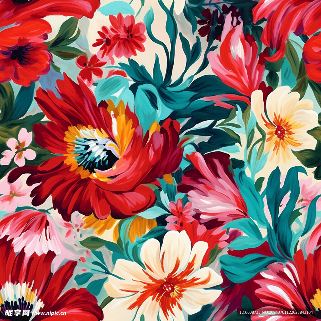 花朵鲜花水彩画