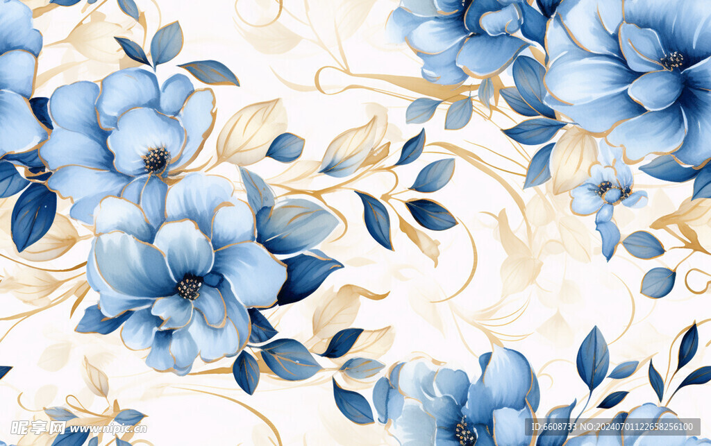 花朵鲜花水彩画