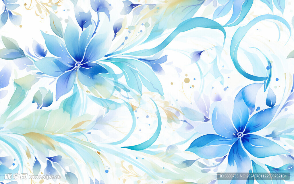 花朵鲜花水彩画