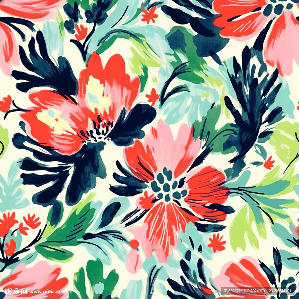 花朵鲜花水彩画