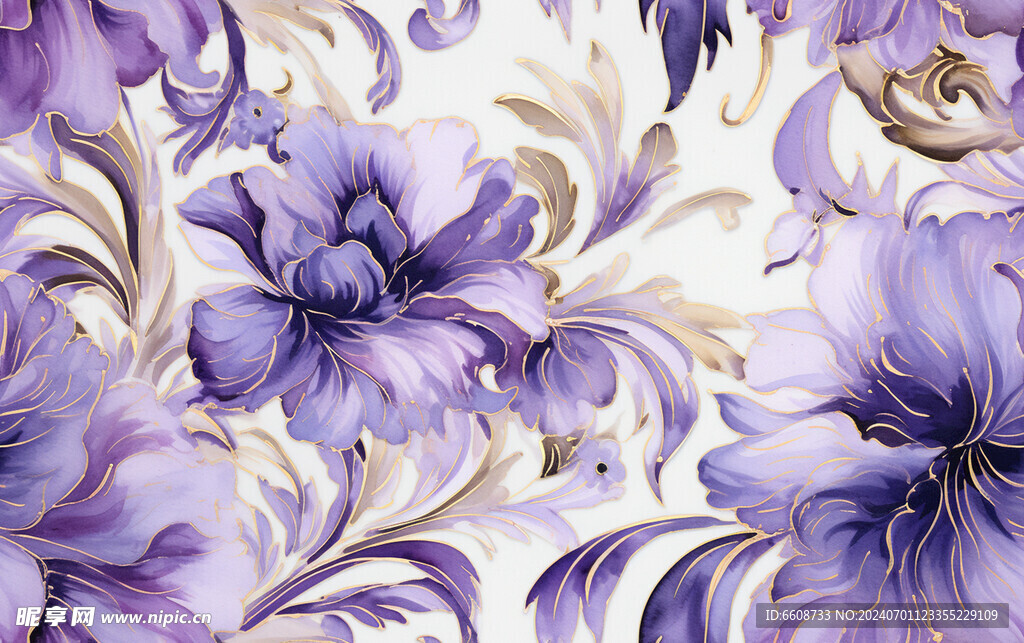 花朵鲜花水彩画