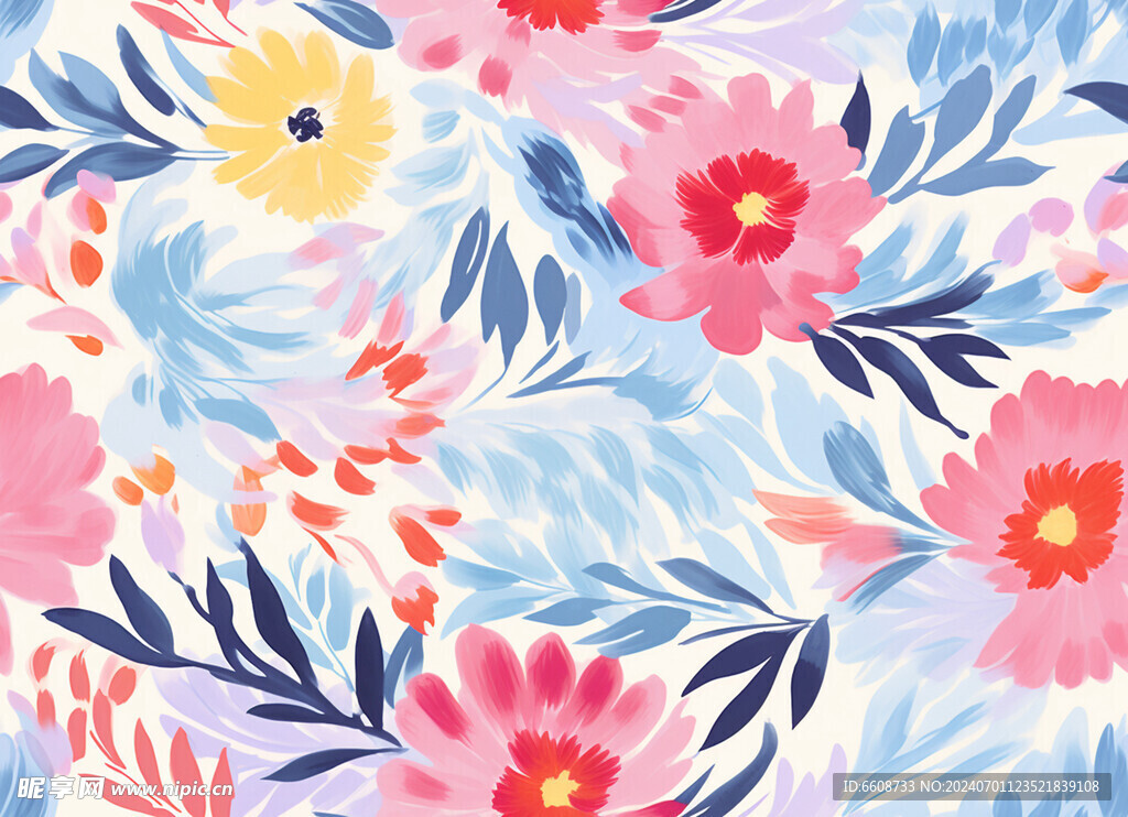 花朵鲜花水彩画