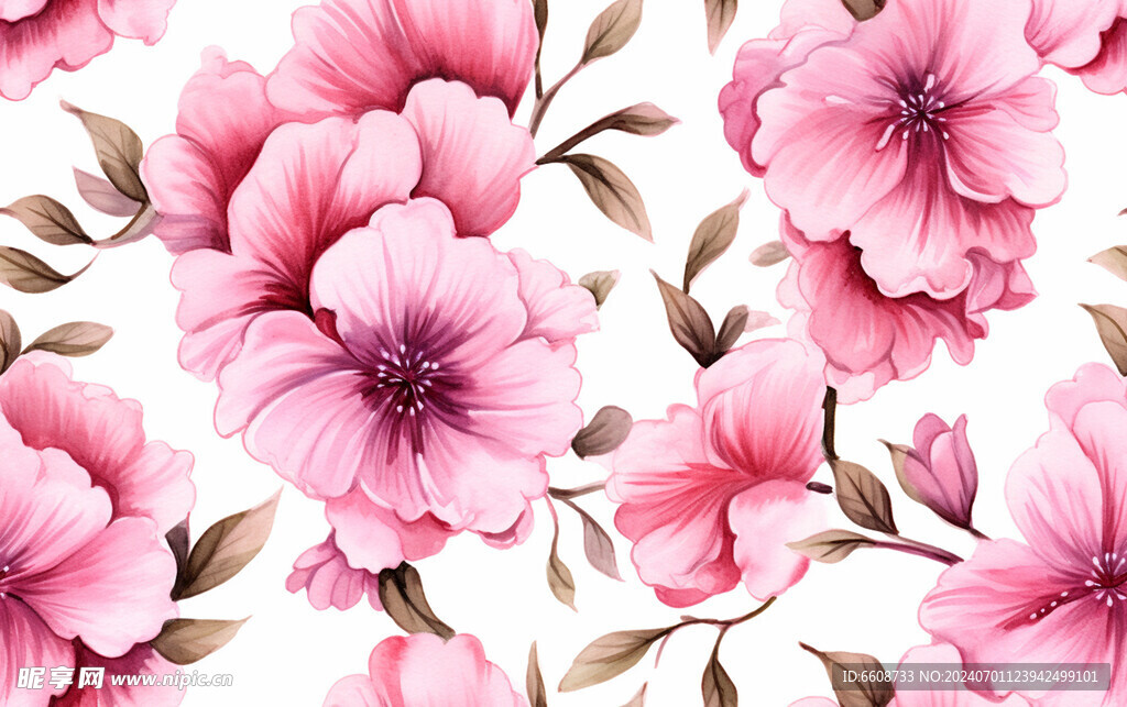 花朵鲜花水彩画