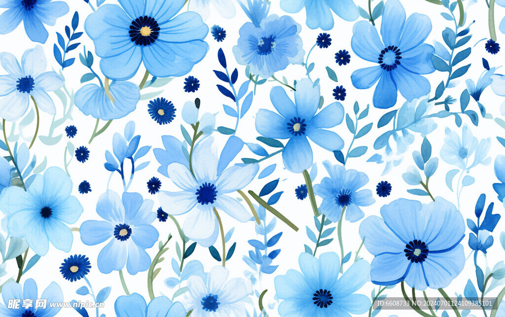 花朵鲜花水彩画