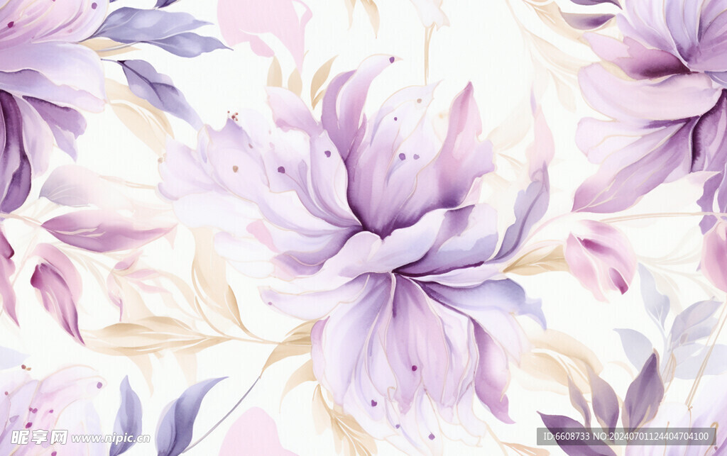花朵鲜花水彩画