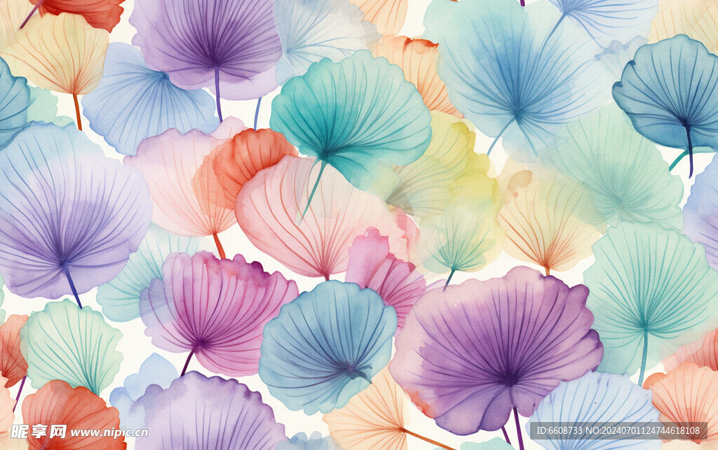 花朵鲜花水彩画