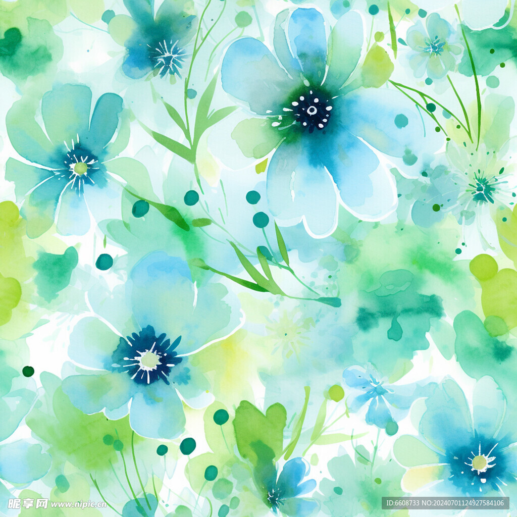 花朵鲜花水彩画