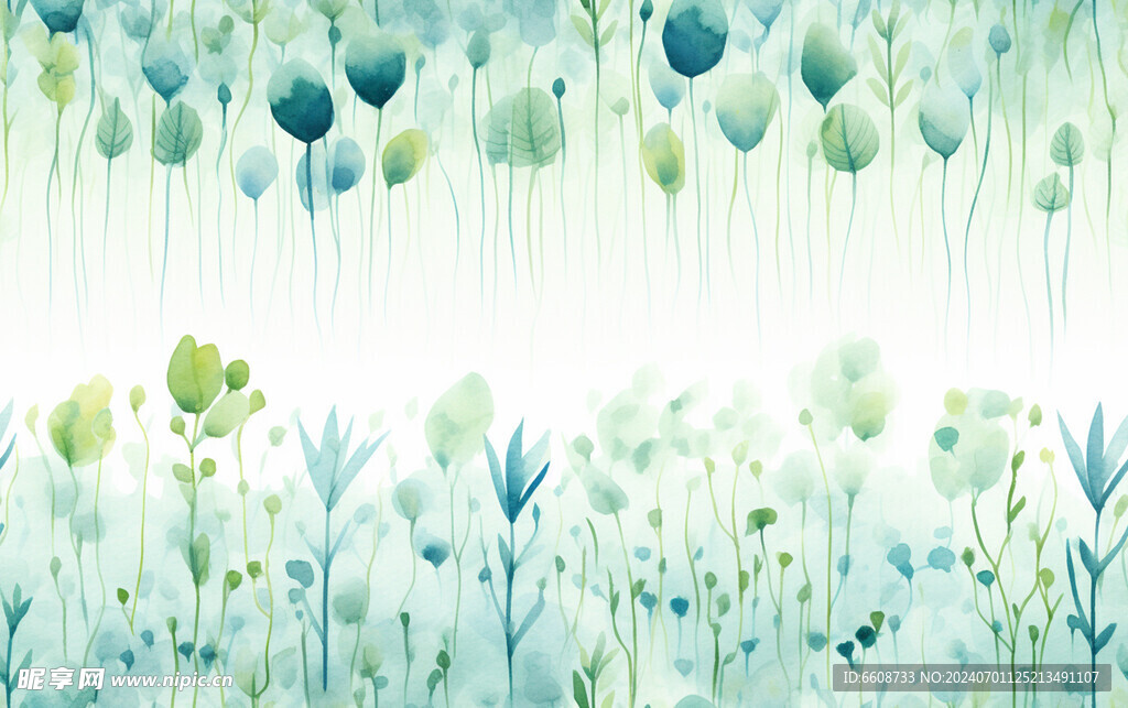 花朵鲜花水彩画