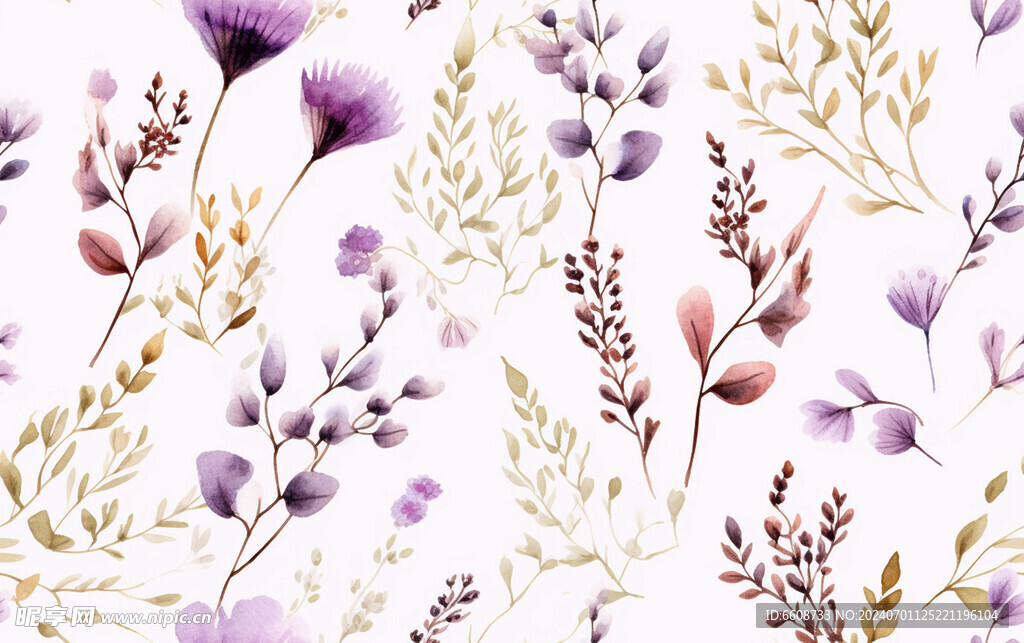 花朵鲜花水彩画