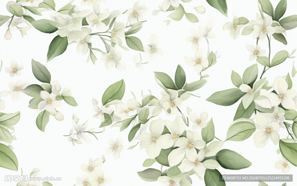 花朵鲜花水彩画