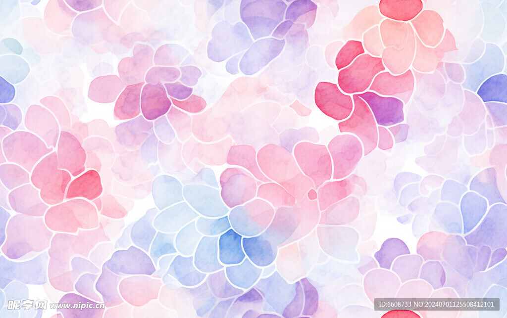 花朵鲜花水彩画