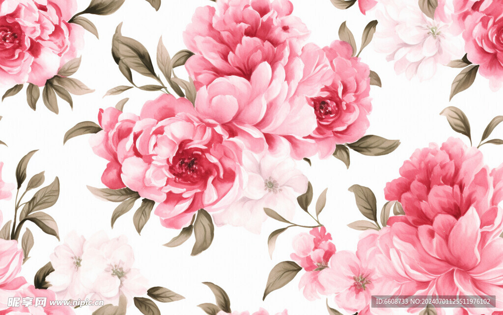 花朵鲜花水彩画