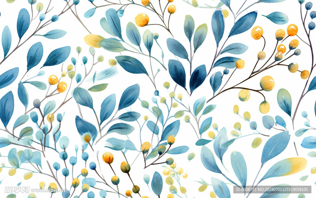 花朵鲜花水彩画