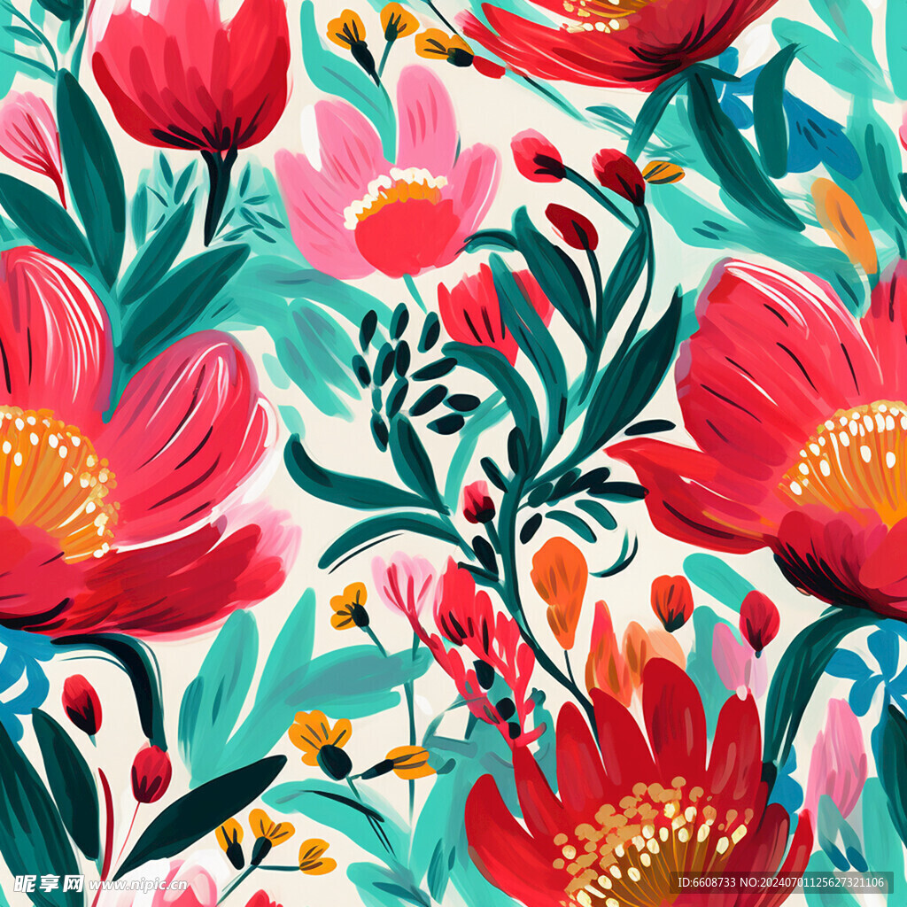 花朵鲜花水彩画