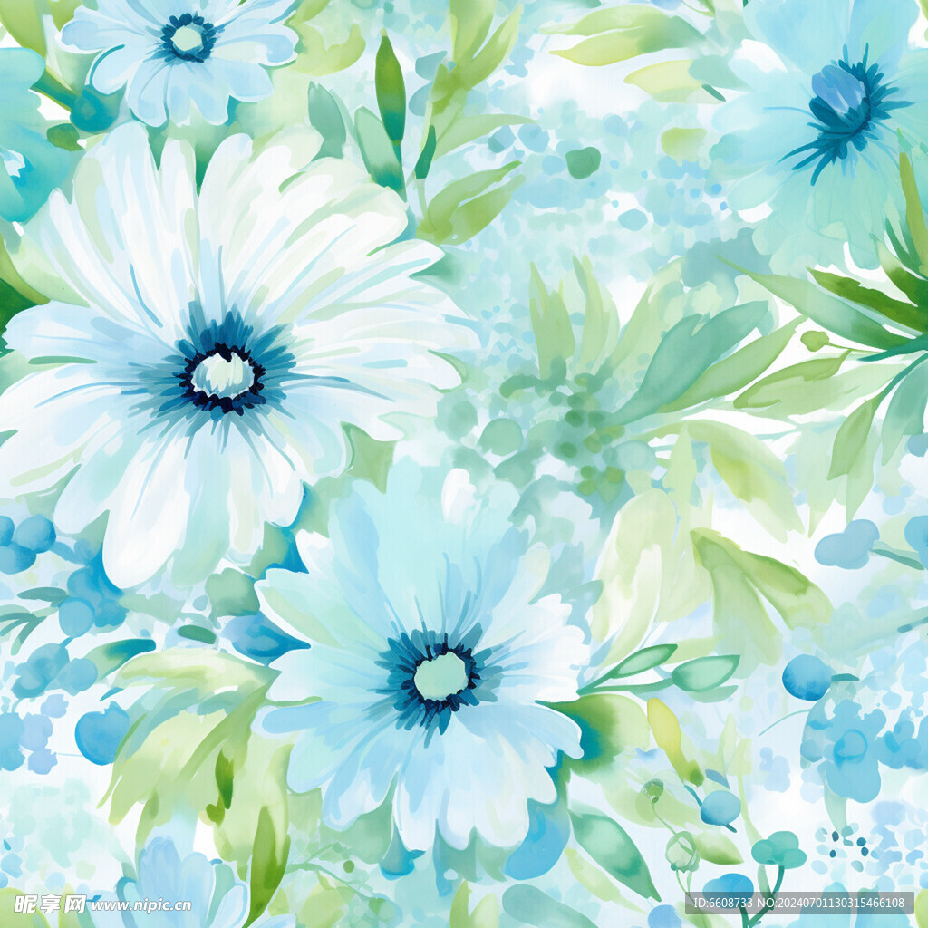 花朵鲜花水彩画