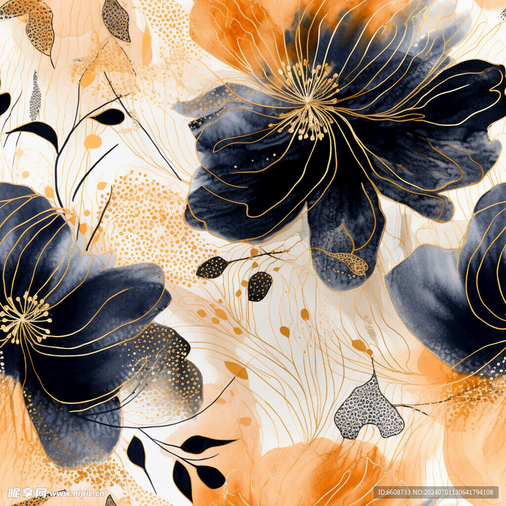花朵鲜花水彩画
