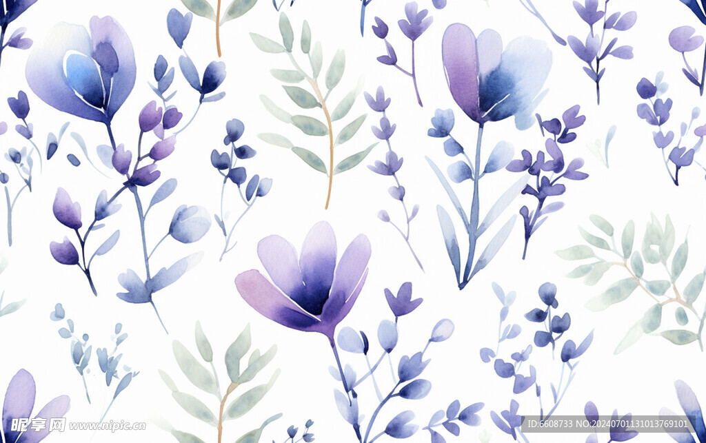 花朵鲜花水彩画