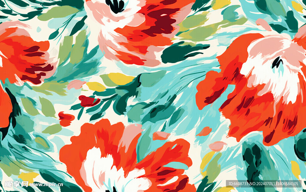花朵鲜花水彩画